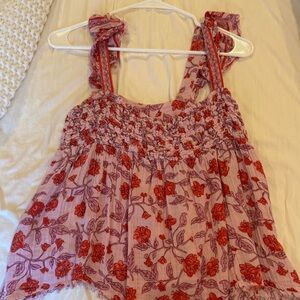 Free People Flowy Floral Tank Top